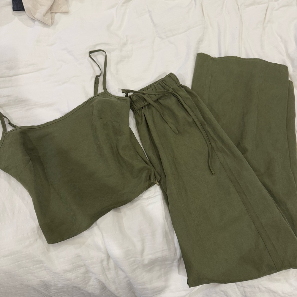 Princess Polly Olive Green Straight Leg Jumpsuit